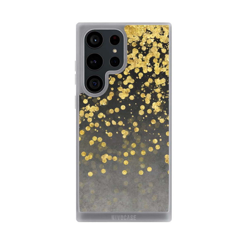 Galaxy S23 Ultra NIVOpure Pluie glamoureuse dorée