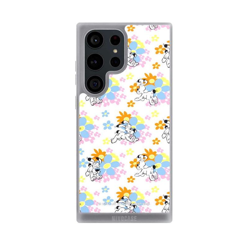 Galaxy S23 Ultra NIVOpure Idéfix sur fleurs colorées