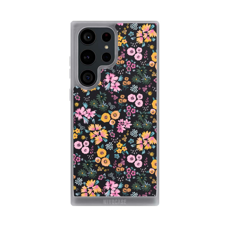 Galaxy S23 Ultra NIVOpure Petites Fleurs colorées Noir 2