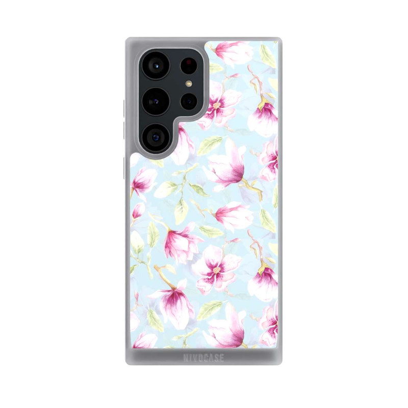 Galaxy S23 Ultra NIVOpure Magnolien auf Blau