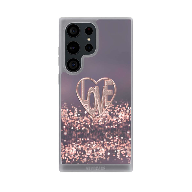 Galaxy S23 Ultra NIVOpure LOVE Glitzerrosa