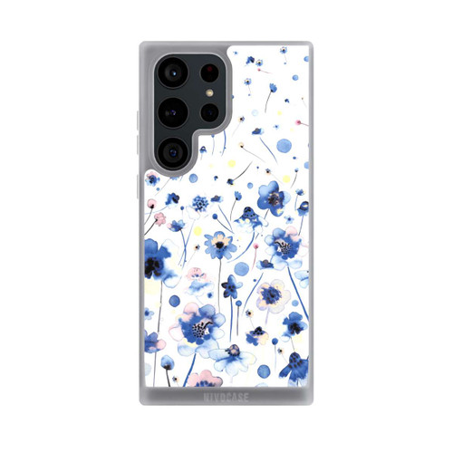 Samsung Galaxy S23 Ultra NIVOpure Watercolor Ink Blue Flowers