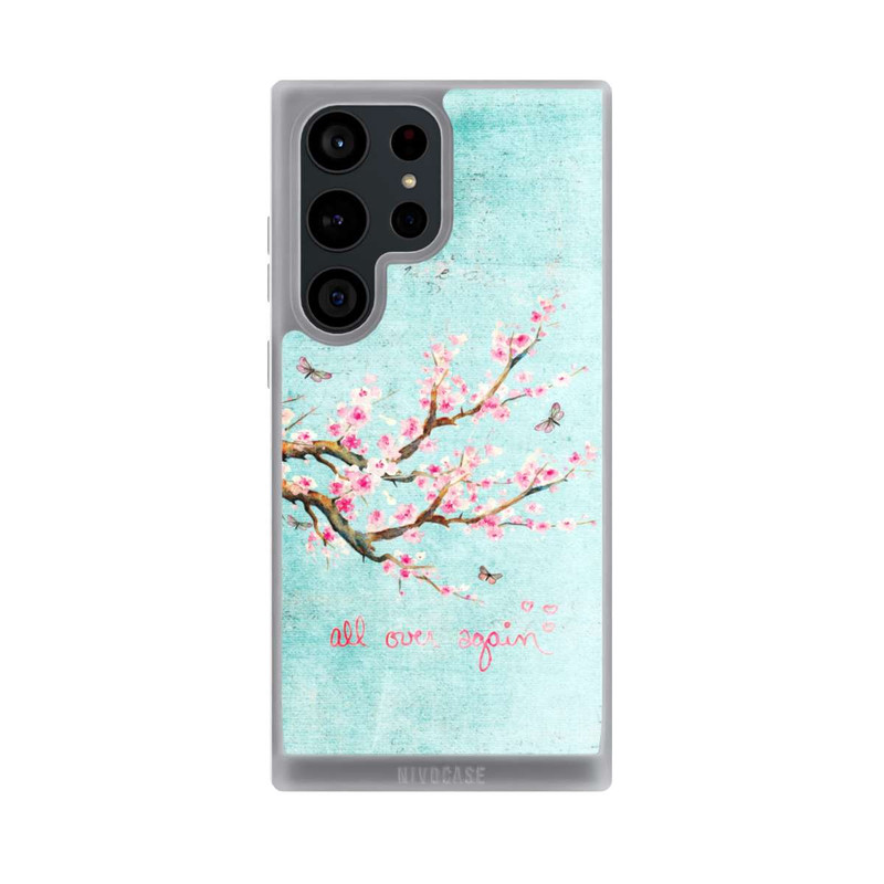 Galaxy S23 Ultra NIVOpure Cherry Blossom Tree Pattern Blue