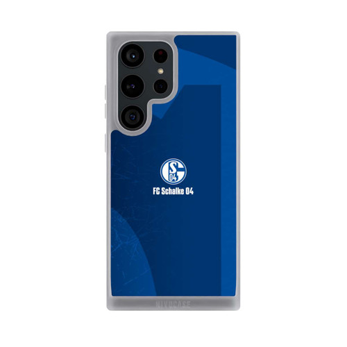 Samsung Galaxy S23 Ultra NIVOpure Schalke 04 Blauer Hintergrund Mit Logo