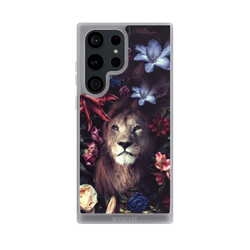 Galaxy S23 Ultra NIVOpure Lion & Fleurs Colorées