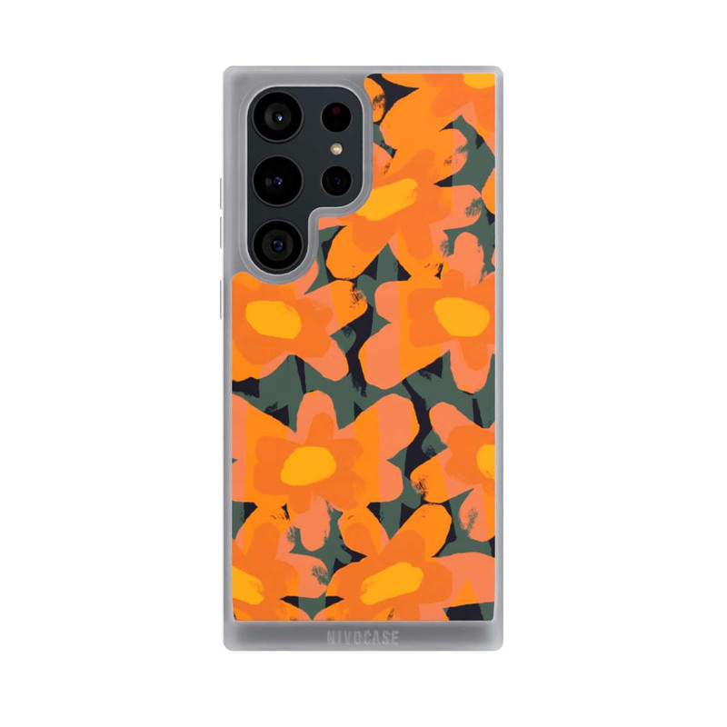 Galaxy S23 Ultra NIVOpure Flower meadow orange
