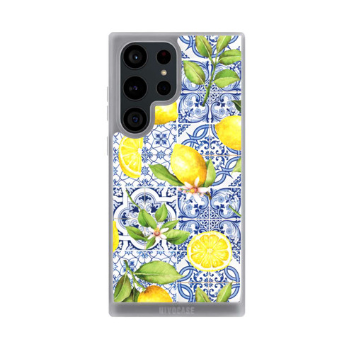 Samsung Galaxy S23 Ultra NIVOpure Mediterrane Amalfi Küste mit Blauen Kacheln und Zitronen