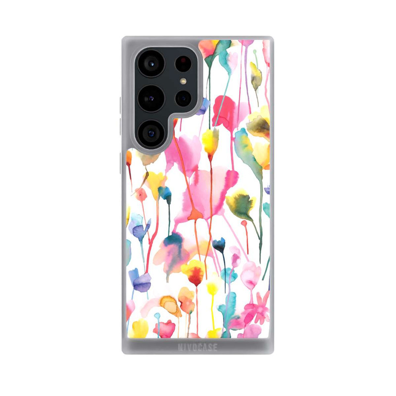 Galaxy S23 Ultra NIVOpure Aquarelle de Fleurs Colorées