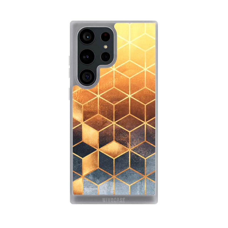 Galaxy S23 Ultra NIVOpure Würfel goldener Farbverlauf