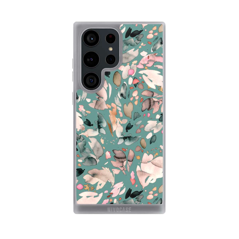 Galaxy S23 Ultra NIVOpure Abstrakte Blumenblätter grün