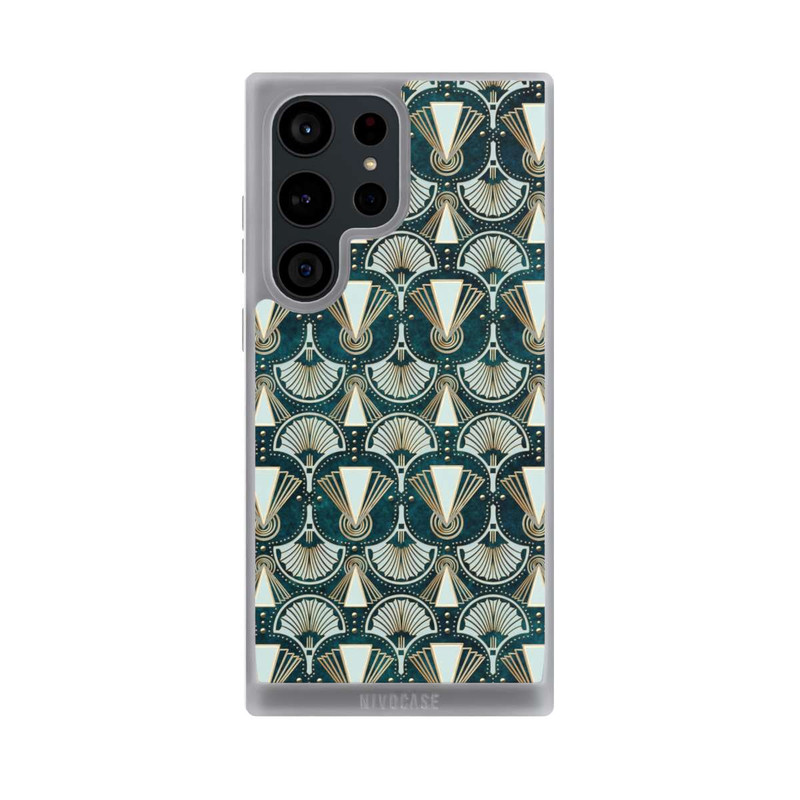Galaxy S23 Ultra NIVOpure Art Deco Green Pattern