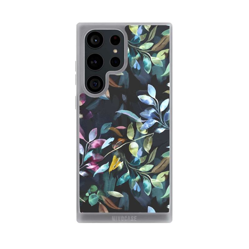 Galaxy S23 Ultra NIVOpure Watercolor Mystic Leaves Black