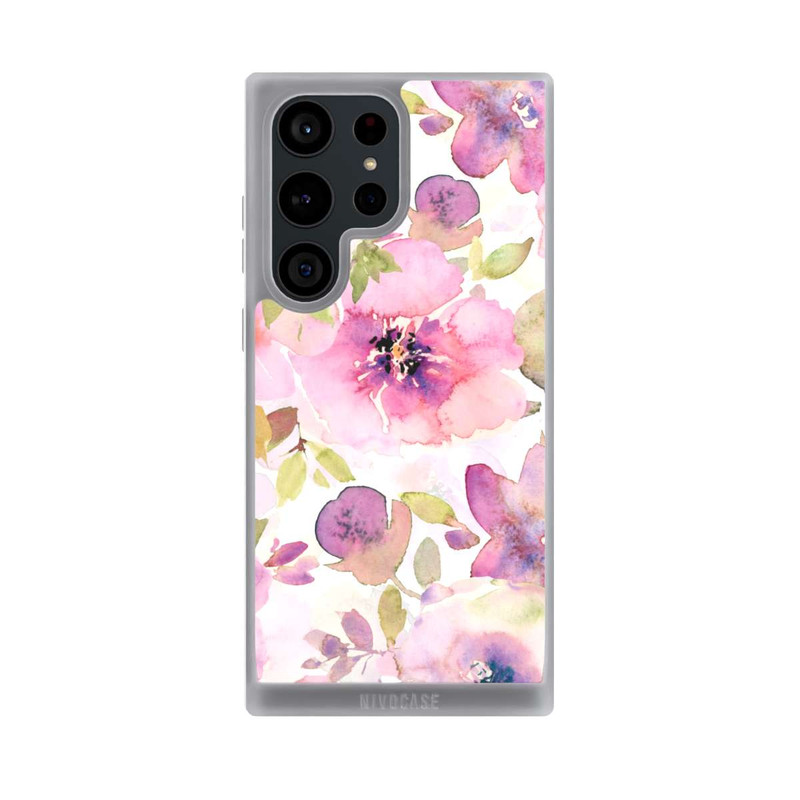 Galaxy S23 Ultra NIVOpure Tapete mit rosa Blumen
