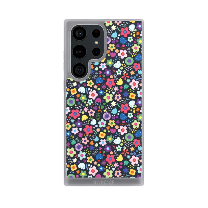 Galaxy S23 Ultra NIVOpure Psychedelic Flowers Multi Black