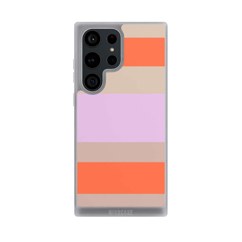 Galaxy S23 Ultra NIVOpure Moca Lila Orange Stripes