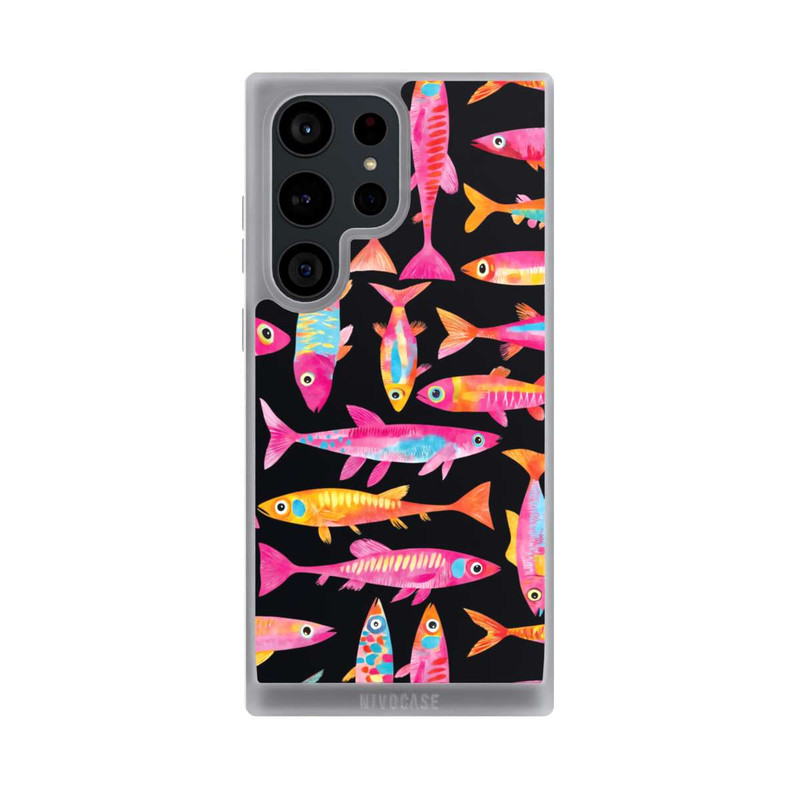 Galaxy S23 Ultra NIVOpure Funky bunte Fisch Parade mit KI