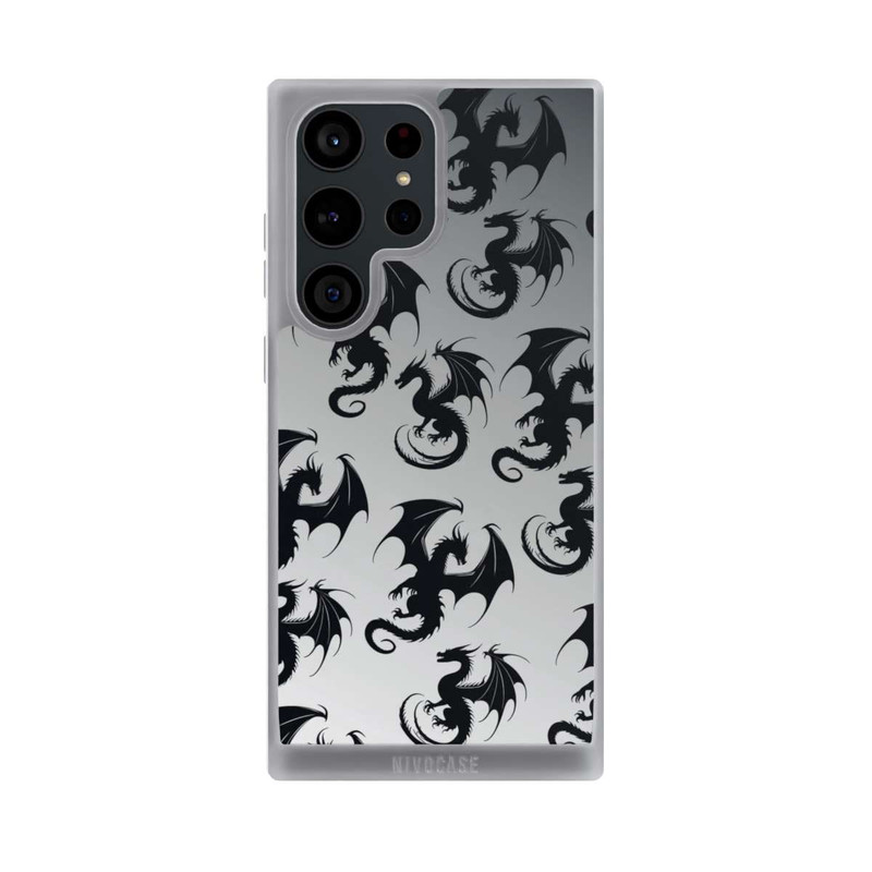 Galaxy S23 Ultra NIVOpure Dragon Pattern Grey