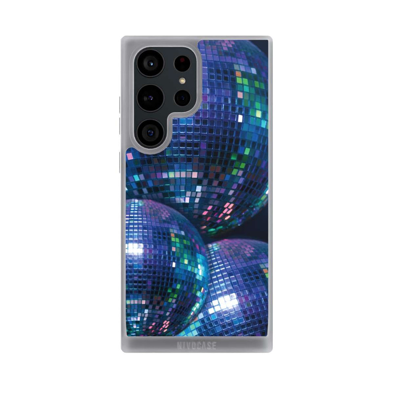 Galaxy S23 Ultra NIVOpure Disco Ball Blue Black Partytime with KI
