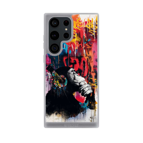 Samsung Galaxy S23 Ultra NIVOpure Affe Stereo Kopfhörer Graffiti Street Art Blau