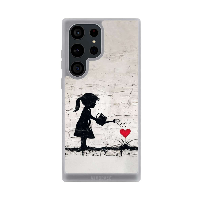 Galaxy S23 Ultra NIVOpure Girl Watering Bunch of Flowers 