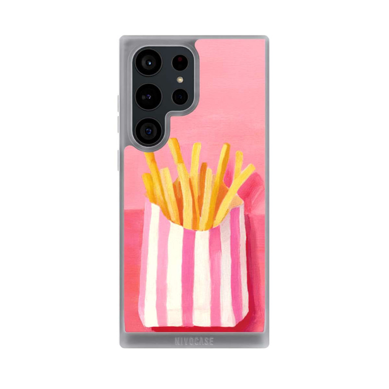 Galaxy S23 Ultra NIVOpure Retro Fries Pink Watercolor