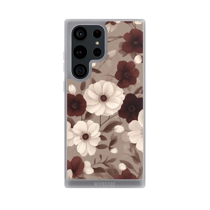 Galaxy S23 Ultra NIVOpure Bordeaux Und Creme Blumen mit KI