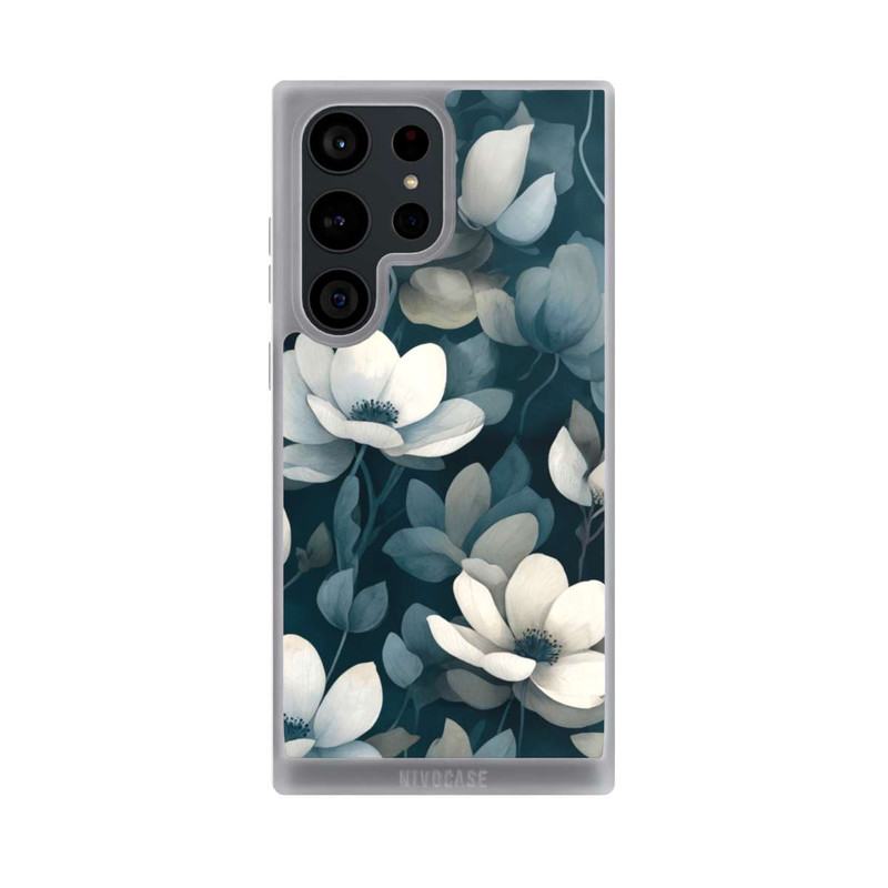 Galaxy S23 Ultra NIVOpure Negative Flower Petrol White with AI