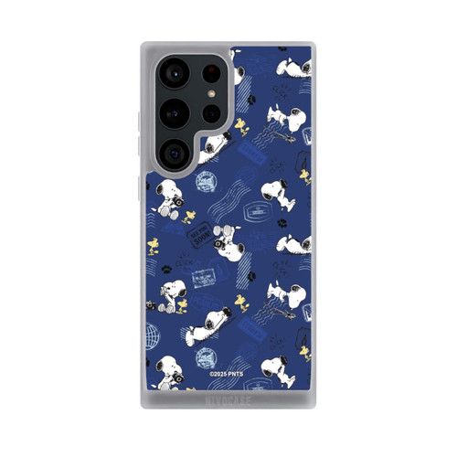 Samsung Galaxy S23 Ultra NIVOpure Peanuts Travel Stamps Pattern Blue