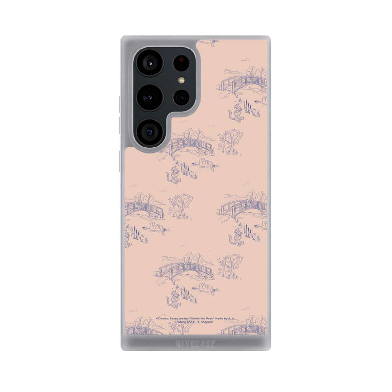 Galaxy S23 Ultra NIVOpure Winnie the Pooh Retro Pattern Bridges Pink