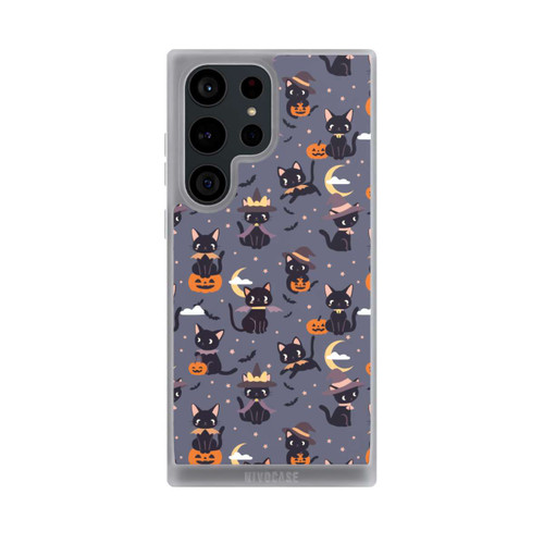 Samsung Galaxy S23 Ultra NIVOpure Cute Halloween Witch Cats and Pumpkins