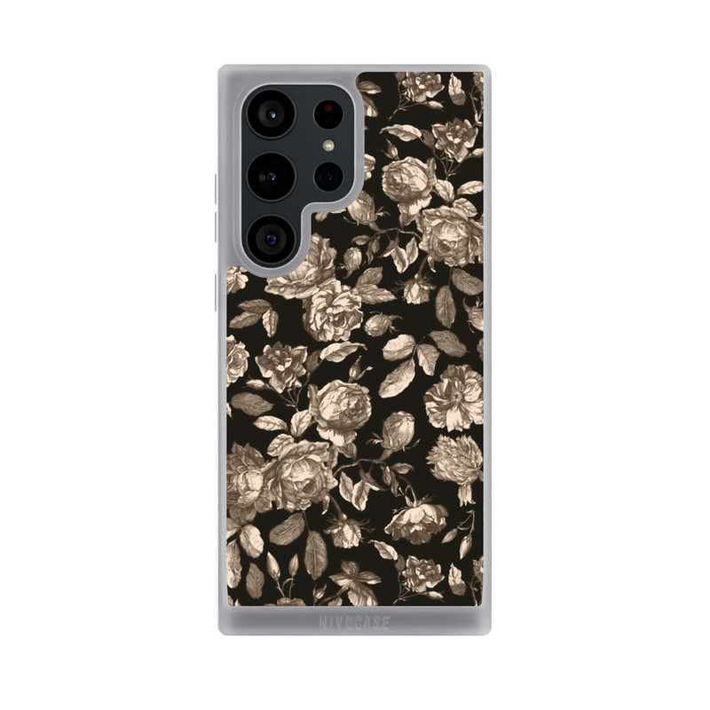 Galaxy S23 Ultra NIVOpure Canvas dark flowers