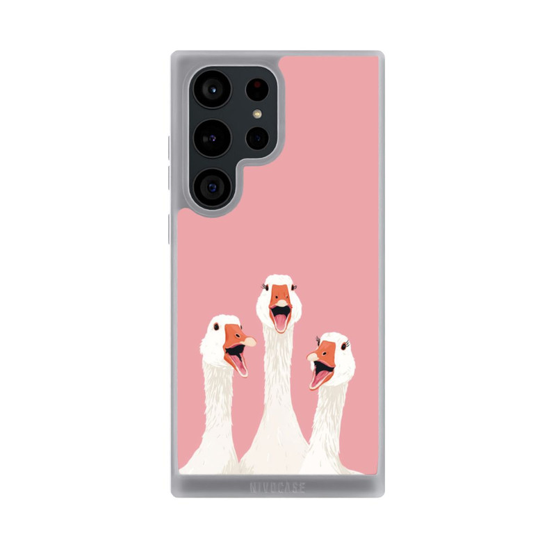 Galaxy S23 Ultra NIVOpure Three Geese Pink with AI