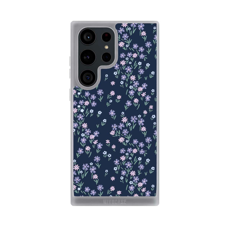 Galaxy S23 Ultra NIVOpure Dark Blue Floral Theme
