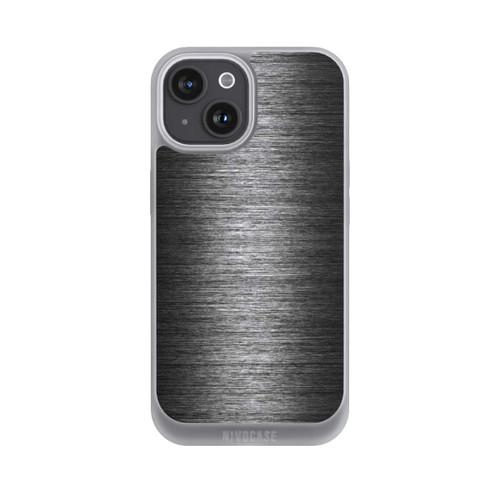 Apple iPhone 15 NIVOpure Metal Look - Anthrazit