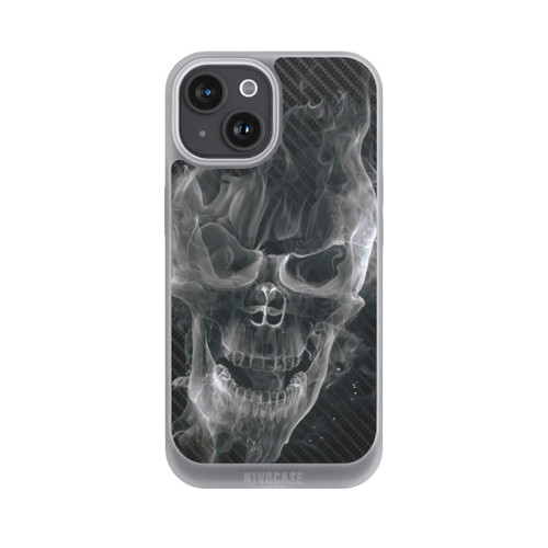 Apple iPhone 15 NIVOpure rauchender Totenkopf Carbon