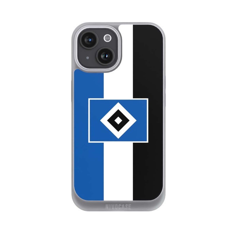 iPhone 15 NIVOpure HSV Streifen - Blau-Weiß-Schwarz