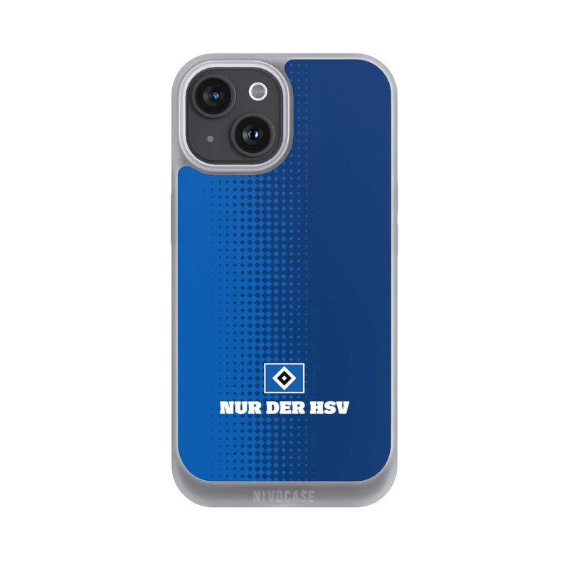 iPhone 15 NIVOpure Nur der HSV - Rautenraster Blau