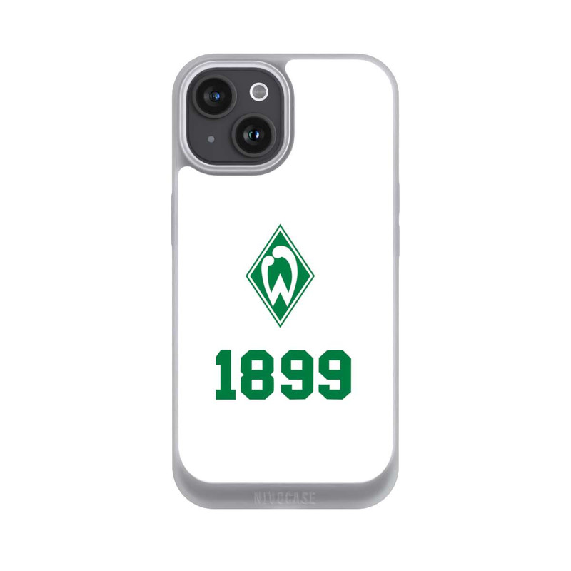 iPhone 15 NIVOpure 1899 Grün-Weiß Lebenslang Weiss - Werder Bremen