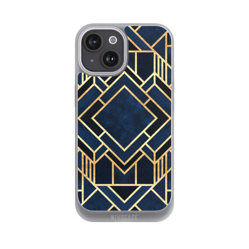 Apple iPhone 15 NIVOpure Impression Art Déco Bleu Or