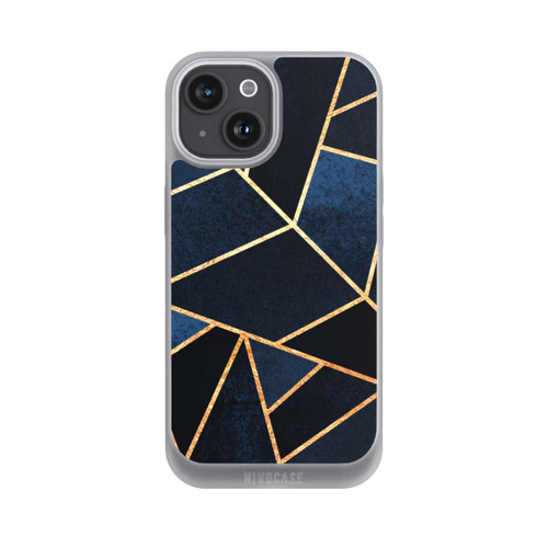 Apple iPhone 15 NIVOpure Navy Stein Golddruck