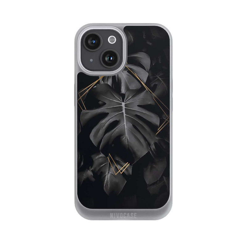 iPhone 15 NIVOpure Black Leaves