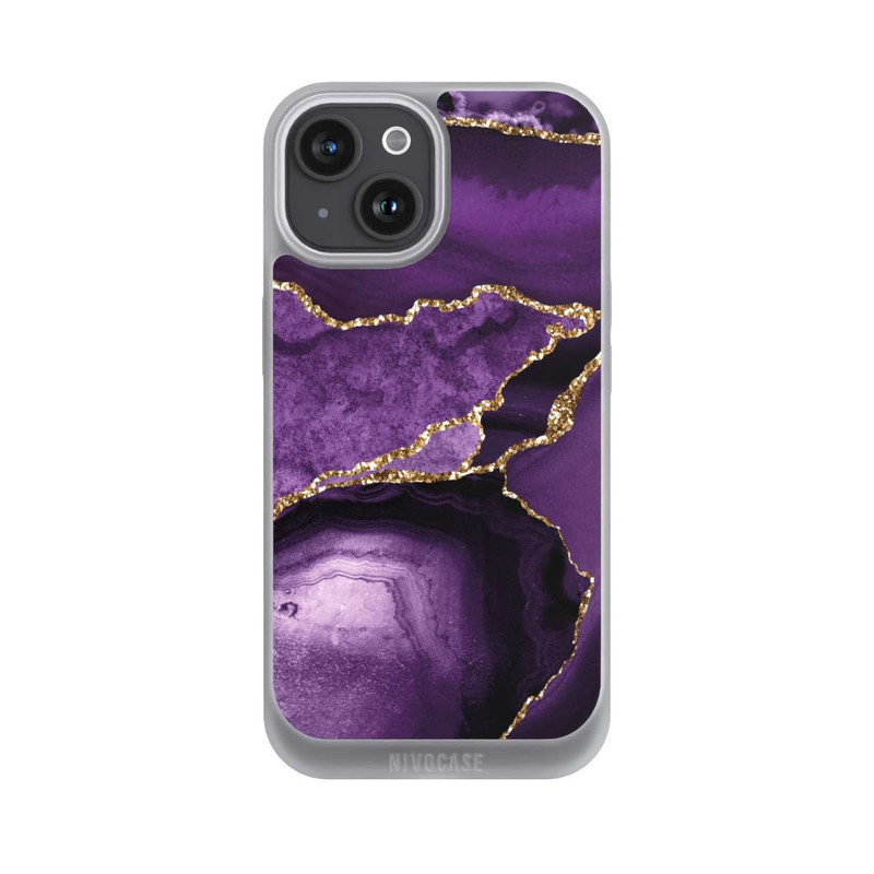 iPhone 15 NIVOpure Lila Marmor Landschaft