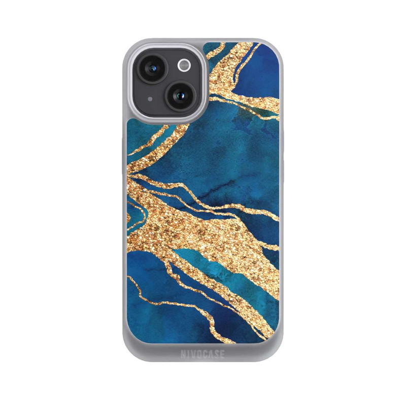 iPhone 15 NIVOpure Gemstone Blue Gold