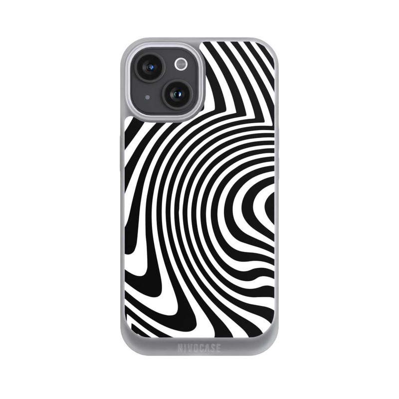 iPhone 15 NIVOpure Black and White Waves