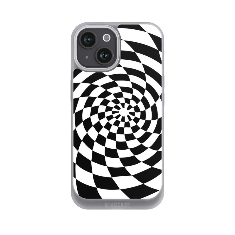 iPhone 15 NIVOpure Schwarz-Weiß Illusion