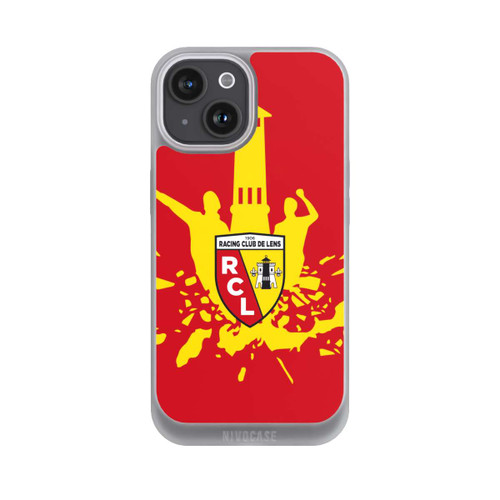 Apple iPhone 15 NIVOpure RC Lens Tour jaune sur rouge