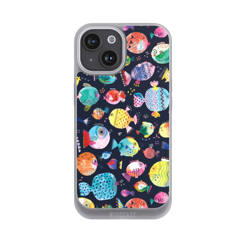 Apple iPhone 15 NIVOpure Strandkugelfische Kinder Marineblau