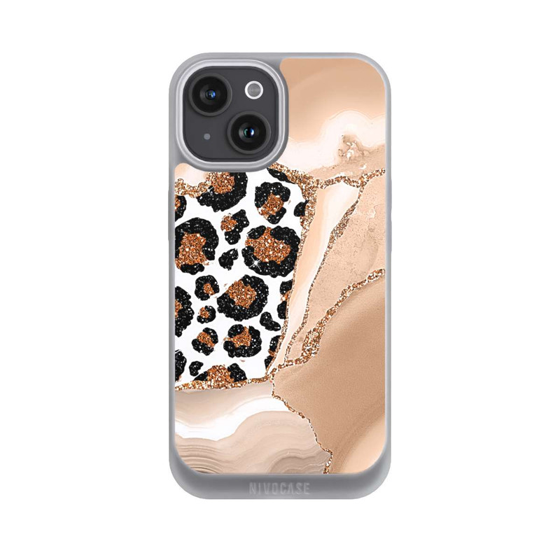 iPhone 15 NIVOpure  Muster und Texturen Hellgold