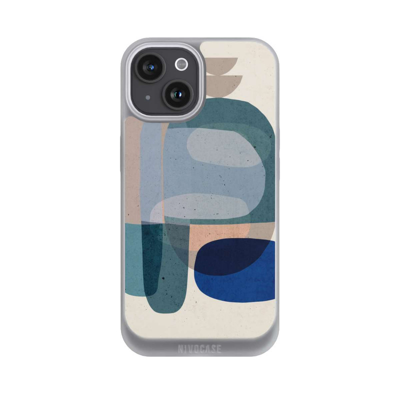 iPhone 15 NIVOpure Stein Nr. 3 Blau