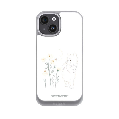 Apple iPhone 15 NIVOpure Winnie Puuh sieht sich Gänseblümchen an